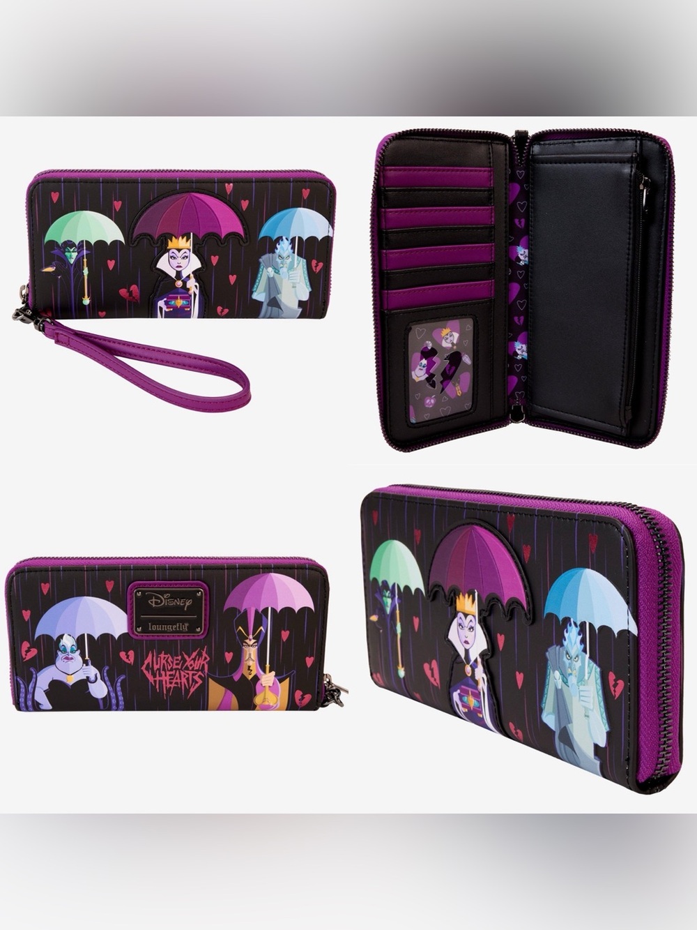 NWOT Loungefly Disney Villains Raining
Zipper Wallet